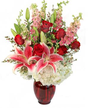 Aphrodite's Embrace Floral Design Vase Arrangement