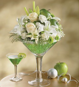 Apple Martini Bouquet  Stir and shake up some flower fun.