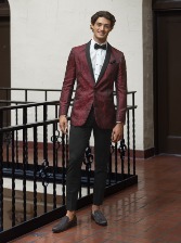 Tuxedo Style 122 - Apple Red Aries Paisley  Tuxedo