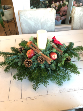 Apples and Cinnamon  Christmas Centerpiece 