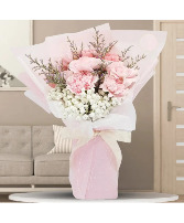   Appreciation Pink Carnation  wrapping Bouquet