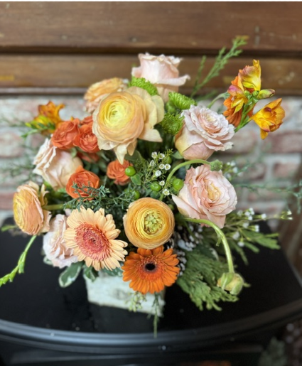 Apricot Joy Birthday Floral Arrangement