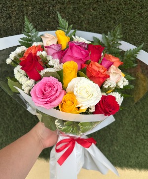 Multicolor Roses Wrapped  20 Roses Wrapped