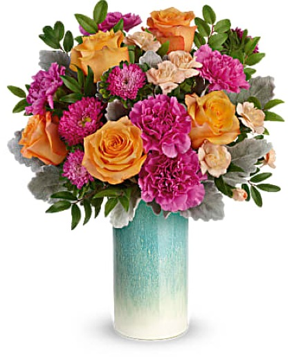 Aqua Allure Bouquet vase arrangement