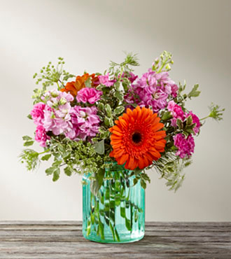 Aqua Escape vase/aqua colored