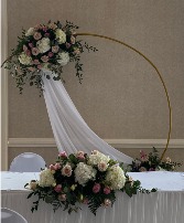 Arch and Sweetheart Table Arch Arrangement