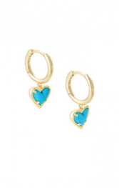 Ari Heart Huggie Earring in Gold