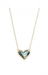 Ari Heart Short Pendant in Gold Necklace 