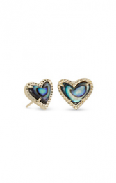Ari Heart Stud Earring in Gold