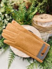 ARIANNA BY HOWARD'S Camel Herringbone Glove 