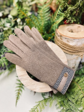 ARIANNA BY HOWARD'S Taupe Herringbone Glove  