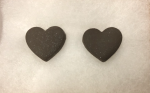 Arkansas Made Heart Earrings BLACK  Wicked Clay Creations