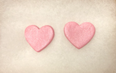 Arkansas Made Heart Earrings PINK  Wicked Clay Creations