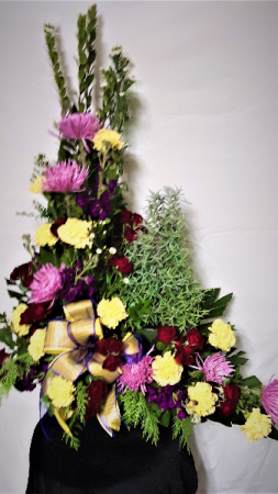 aromatic tree of lavender funeral arrangement