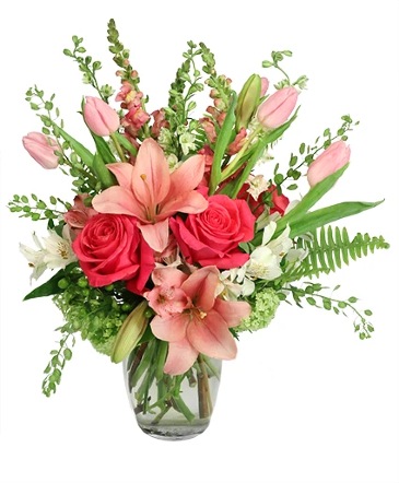 Array of Pinks Floral Arrangement in Sterling, IL | Lundstrom Florist