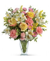 arrive in style mixed pastel fresh flowers