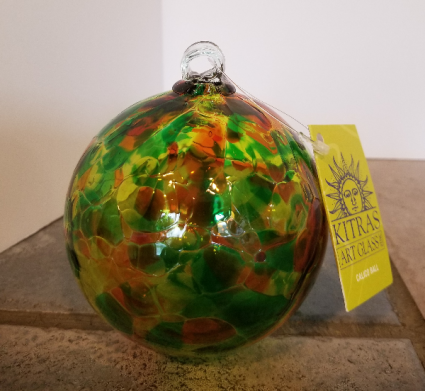 Kitras Calico Ball Art Glass