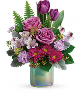 Art Glass Garden Bouquet Vase Arrangement