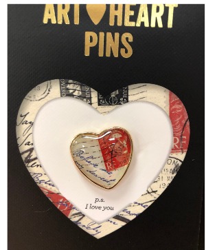 ART HEART PINS  JEWELRY