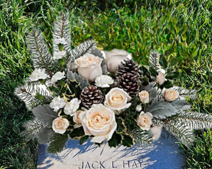 Artic Blooms Gravesite Arrangement 