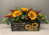 (ARTIFICAL) Sunshine on a stem centerpiece Silk Arrangement (ARTIFICIAL)