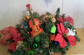 Artificial Christmas Center Piece with Fiddle Artificial 