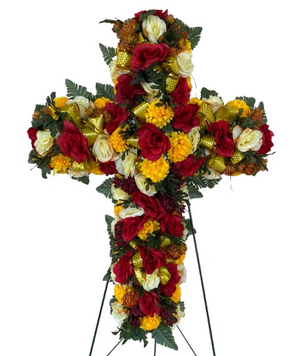 Artificial Cross Standing Spray