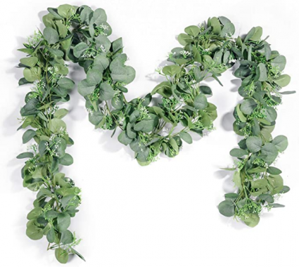 Artificial Eucalyptus Garland with Willow Leaves,