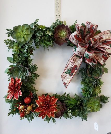 Artificial Christmas Succulent Wreath