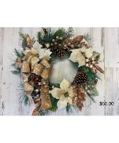 Artificial Golden Christmas Wreath 