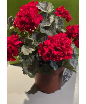 Artificial  RED GERANIUM 