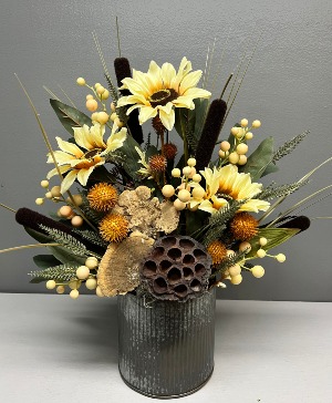 Artificial Silk Yellow Sunflower Arrangement 