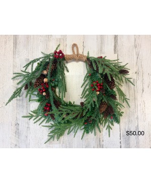 Artificial Woodland Wreath 