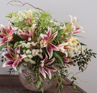 Artisan Bouquet All around, glass bowl or cube