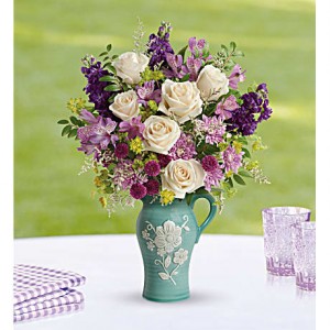Artisanal Beauty Keepsake Pitcher Arrangement