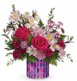 Artisanal bouquet Keepsake cylinder vase