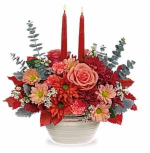Artisanal Harvest centrepiece  Centrepiece some colours and flowers maybe substituted due to availability 