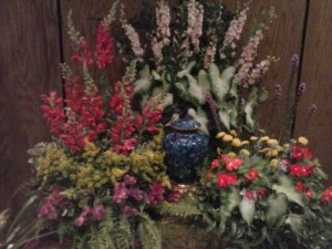 Ashes to Ashes  Cremation urn  arrangment