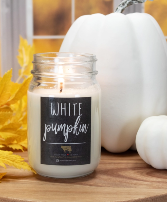 ason Jar Candle: White Pumpkin Candle