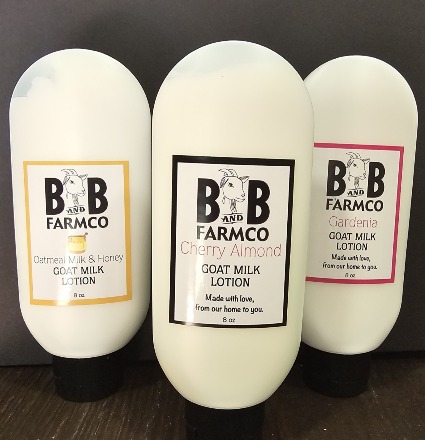 Assorted B & B Farmco Goat Milk Lotion Made In Minnesota