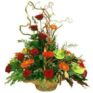 Assorted Flowers in basket everyday
