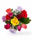 Wrapped Assorted Color  Roses Arranged Bouquet   One Dozen Assorted Color Roses Long Stems Ecuadorian  (((Pick up Only)))