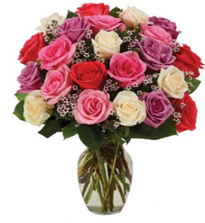 Assorted Roses Pastel Bouquet