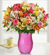 Assorted Roses & Peruvian Lily Bouquet for Mom