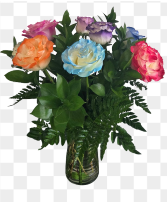 Assorted roses  Sensation fresh arrangement