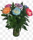 Assorted roses  Sensation fresh arrangement