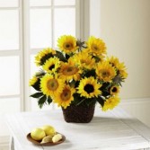 Assorted Sunflower Basket 