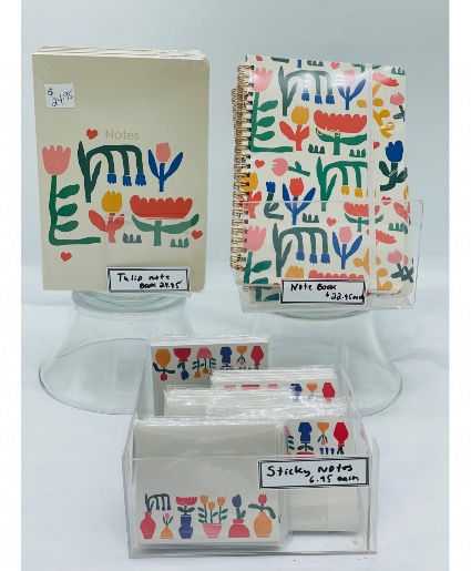 Assorted tulip sticky notes, note books You choose which one each priced separately 