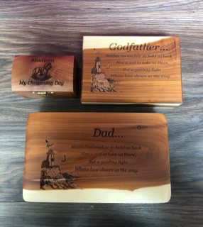 E3 Assorted wood boxes Personalized engravable gift
