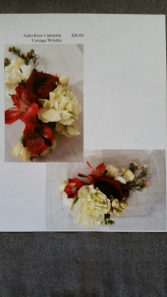 Astro Rose Carnation Set Corsage/Wristlet